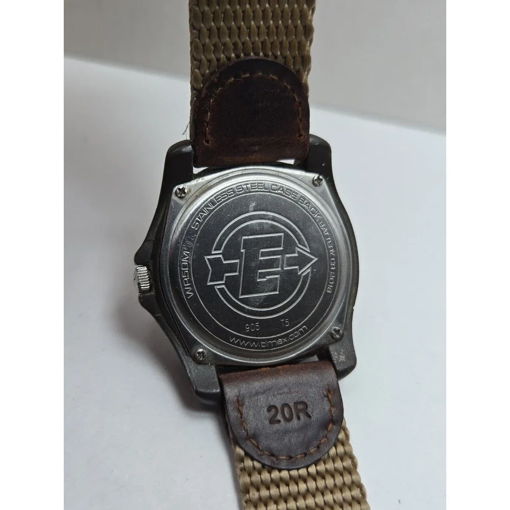 Timex Expedition Camper Mens Watch Indiglo Date Brown Strap Dial New Battery